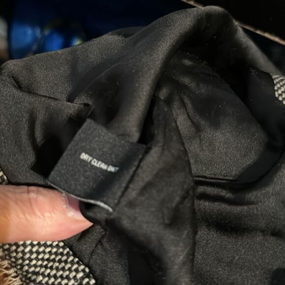 W118 By Walter Baker Tweed Wool Blend Fringe Trim Jacket Sz S - Picture 7 of 7